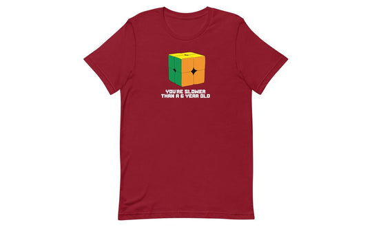 Slower Than a 6 Year Old Shirt V2 - Dark | SpeedCubeShop