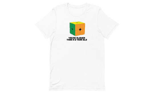 Slower Than a 6 Year Old Shirt V2 - Light | SpeedCubeShop