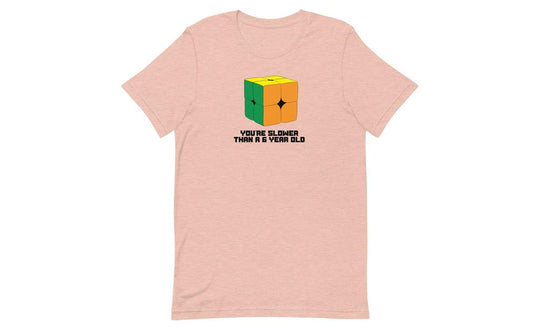 Slower Than a 6 Year Old Shirt V2 - Light | SpeedCubeShop