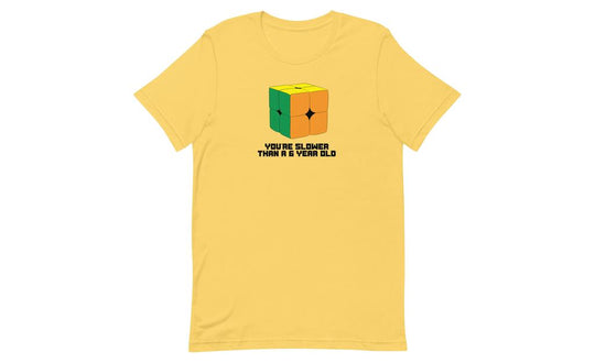 Slower Than a 6 Year Old Shirt V2 - Light | SpeedCubeShop