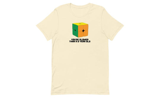 Slower Than a 6 Year Old Shirt V2 - Light | SpeedCubeShop