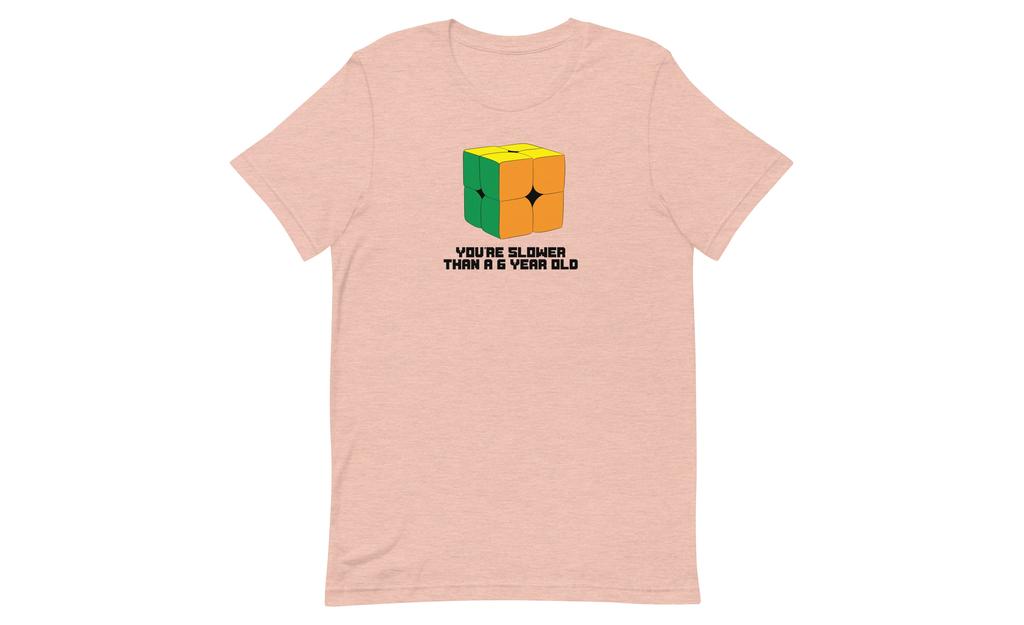 Slower Than a 6 Year Old Shirt V2 - Light | SpeedCubeShop