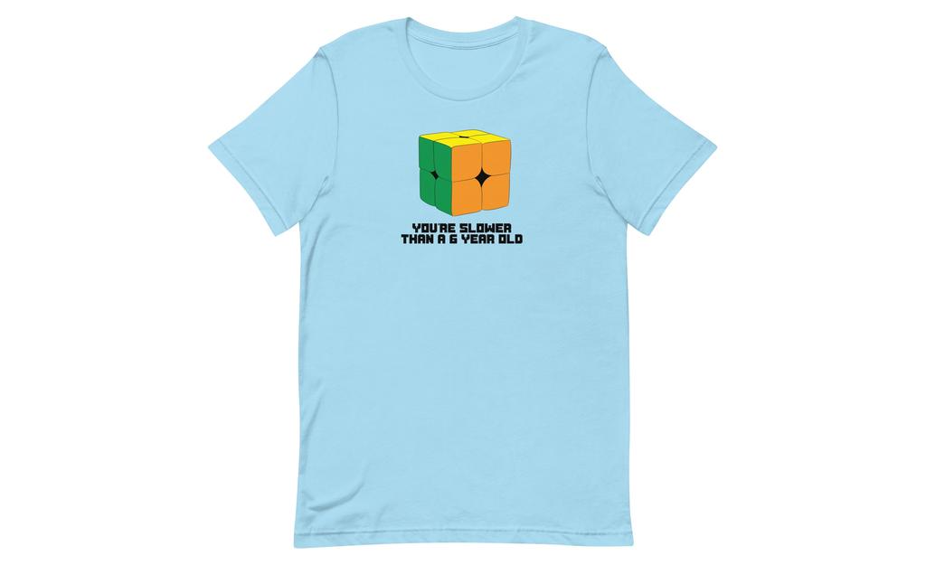 Slower Than a 6 Year Old Shirt V2 - Light | SpeedCubeShop