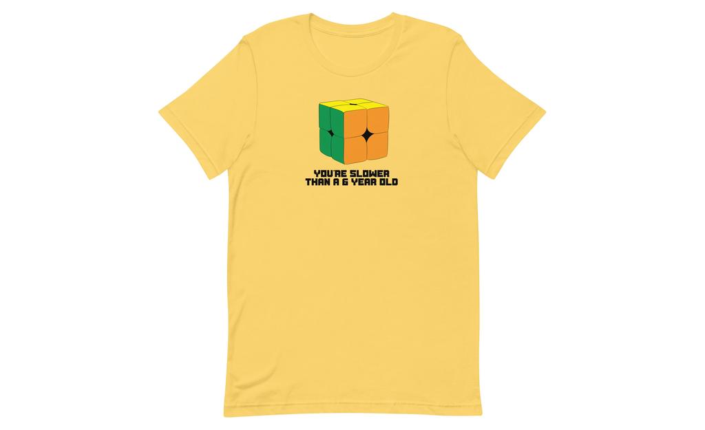 Slower Than a 6 Year Old Shirt V2 - Light | SpeedCubeShop