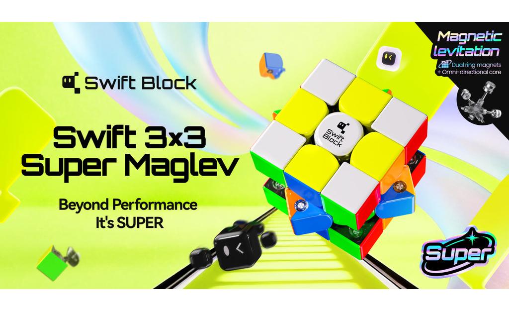 Swift Block Super 3x3 (Magnetic, MagLev, Core Magnets, UV Coated)