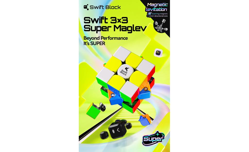 Swift Block Super 3x3 (Magnetic, MagLev, Core Magnets, UV Coated)