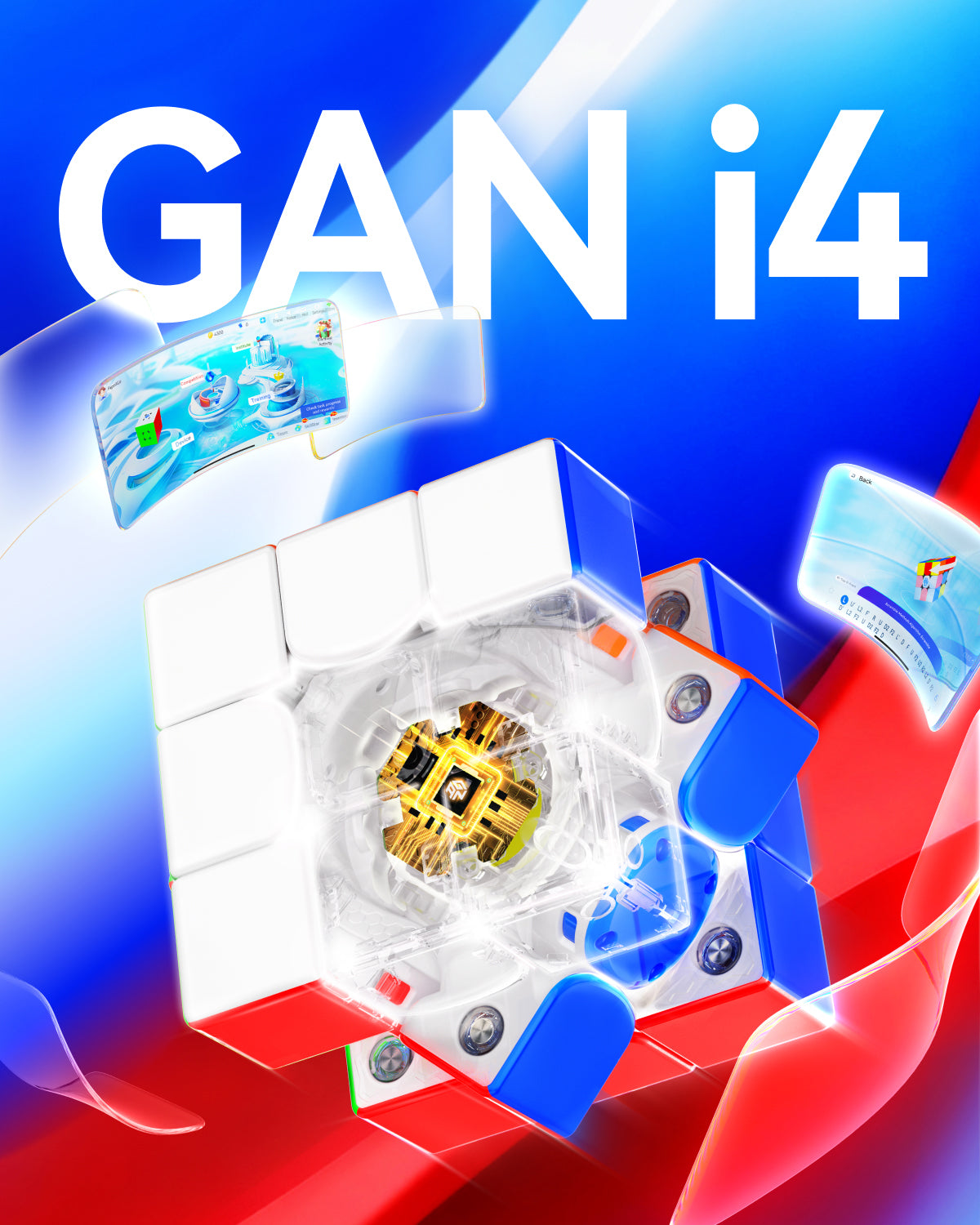 GAN i4 3x3 (Magnetic, MagLev, Ball-Core) - Bluetooth Smart Cube