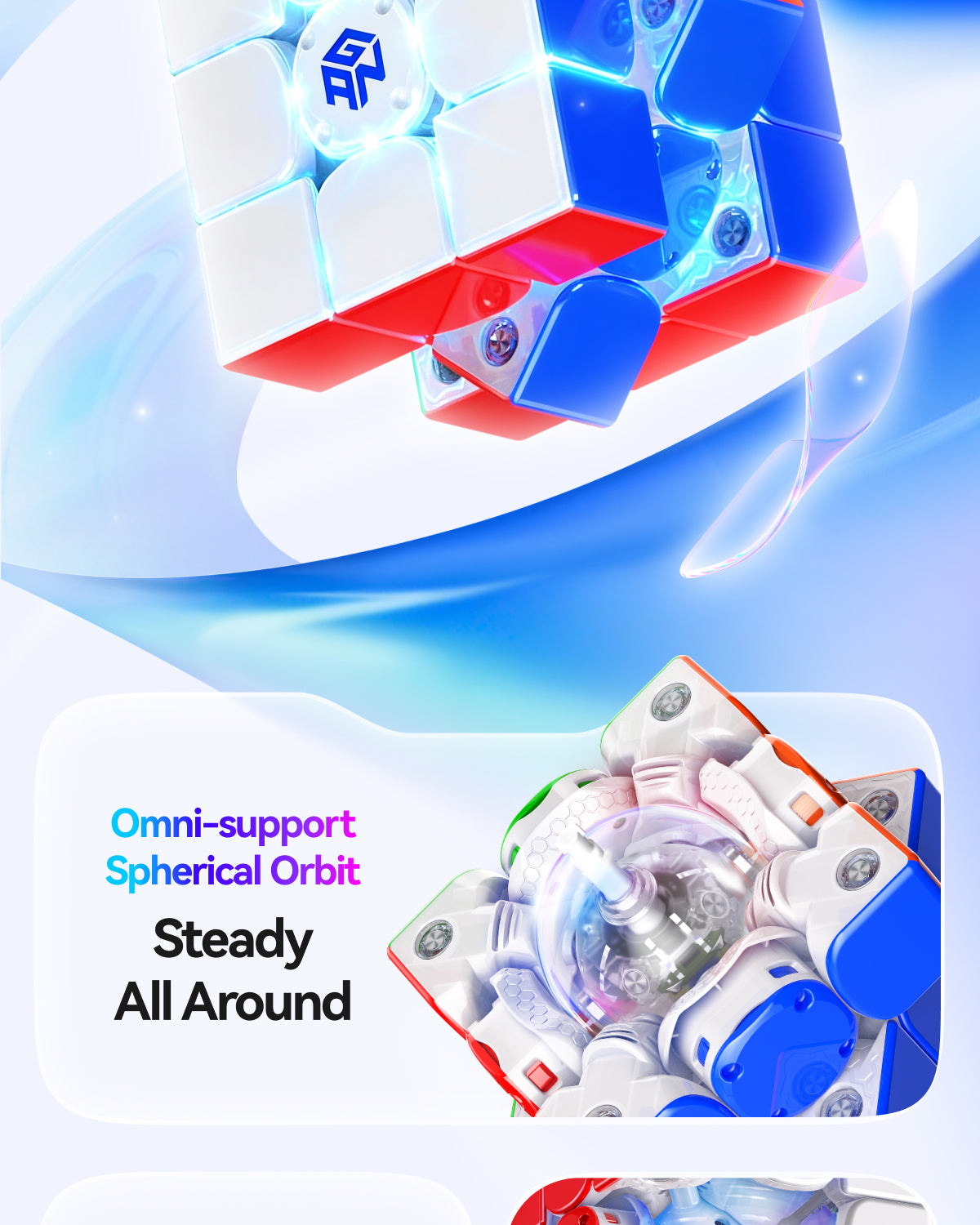 GAN i4 3x3 (Magnetic, MagLev, Ball-Core) - Bluetooth Smart Cube