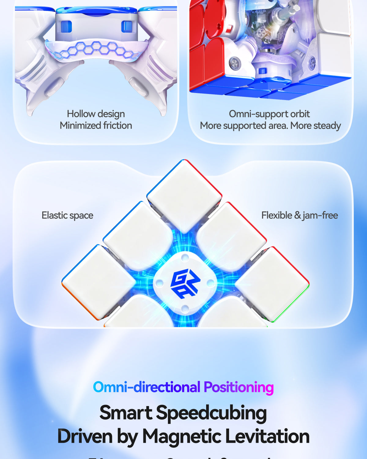 GAN i4 3x3 (Magnetic, MagLev, Ball-Core) - Bluetooth Smart Cube