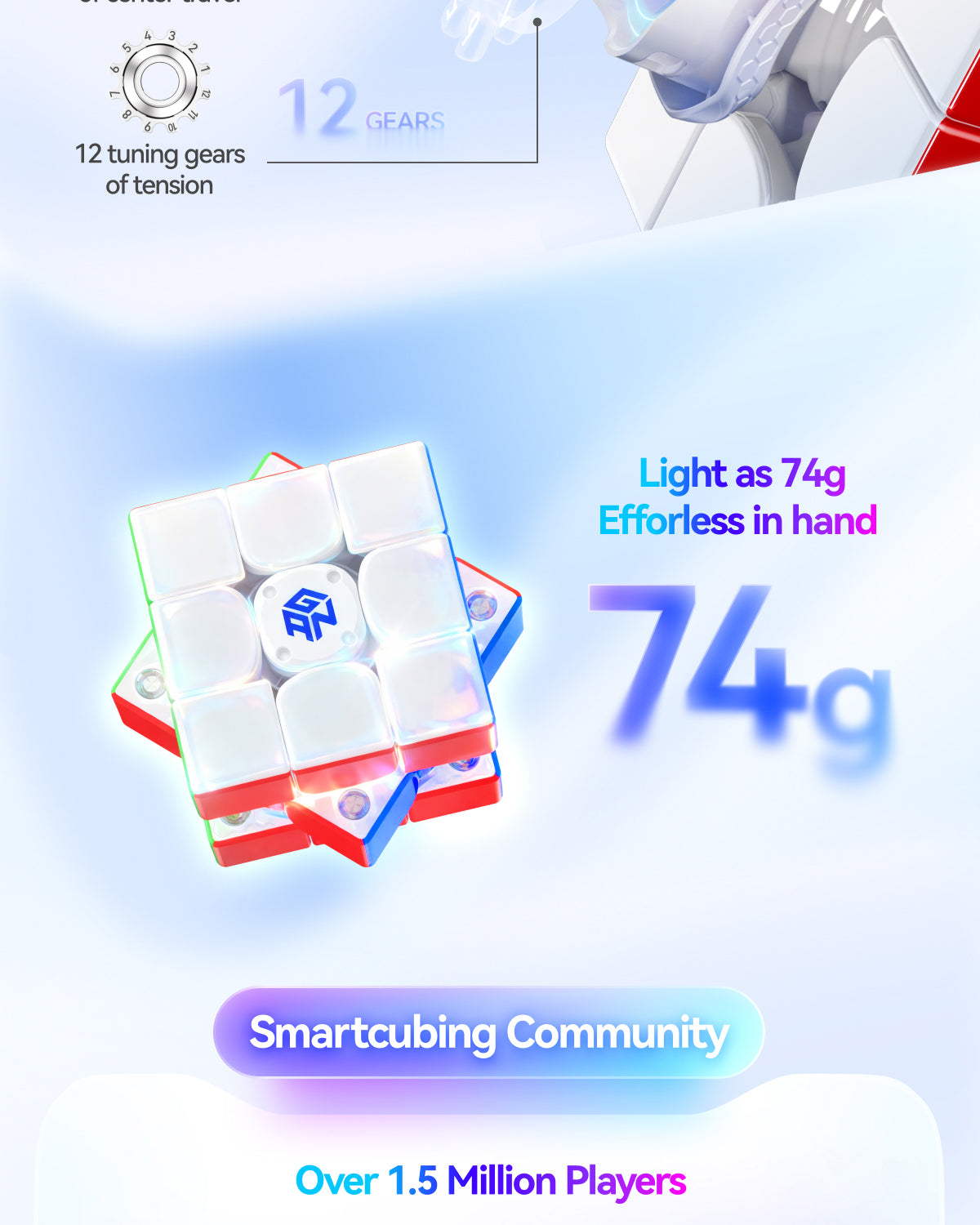 GAN i4 3x3 (Magnetic, MagLev, Ball-Core) - Bluetooth Smart Cube