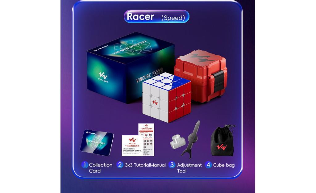 VIN Cube 3x3 Racer (Magnetic, Ball-Core, UV Coated)