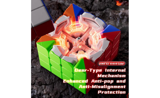 VIN Cube 4x4 V2 Apex (Magnetic, Core Magnets, UV Coated) | SpeedCubeShop