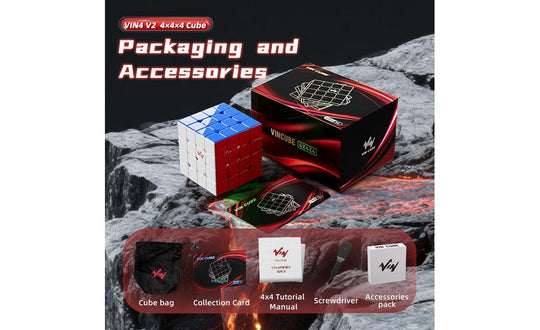 VIN Cube 4x4 V2 Apex (Magnetic, Core Magnets, UV Coated) | SpeedCubeShop