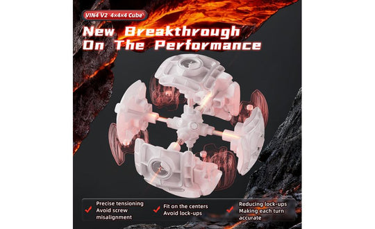 VIN Cube 4x4 V2 Surge (Magnetic, Core Magnets, UV Coated) | SpeedCubeShop