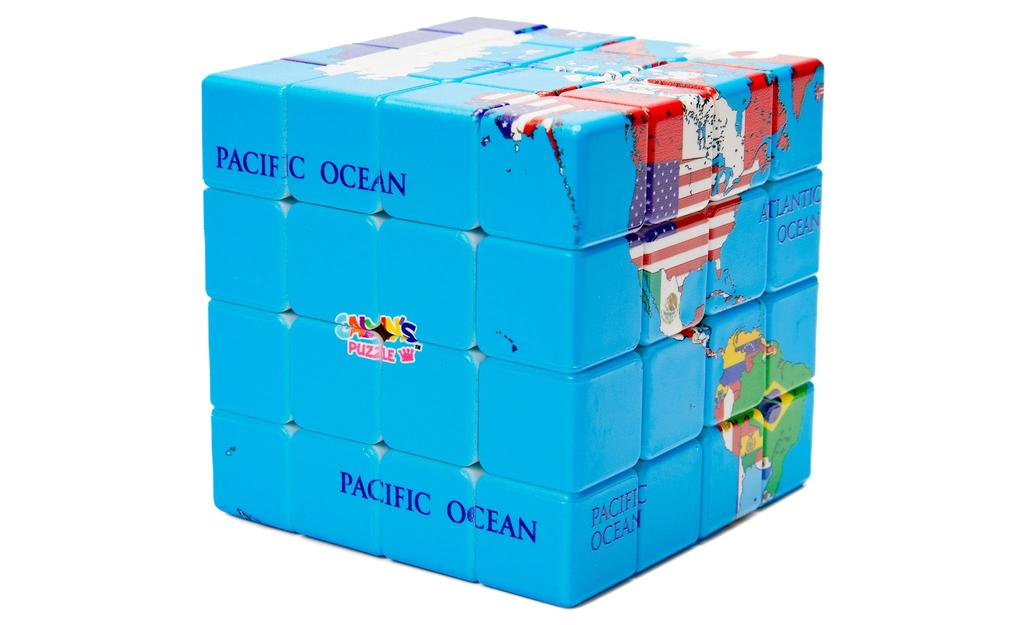 World Map 4x4 - Flags