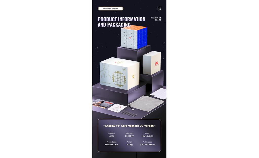 X-Man Shadow 6x6 V3 (Magnetic, Ball-Core, UV Coated) | SpeedCubeShop