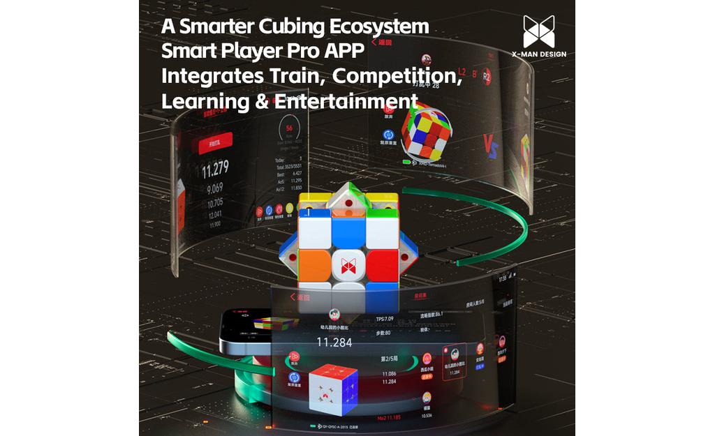 X-Man Tornado V4 AI 3x3 (Magnetic, UV Coated) + Charging Case - Bluetooth Smart Cube | SpeedCubeShop