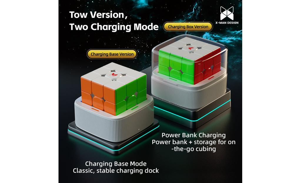 X-Man Tornado V4 AI 3x3 (Magnetic, UV Coated) + Charging Case - Bluetooth Smart Cube | SpeedCubeShop