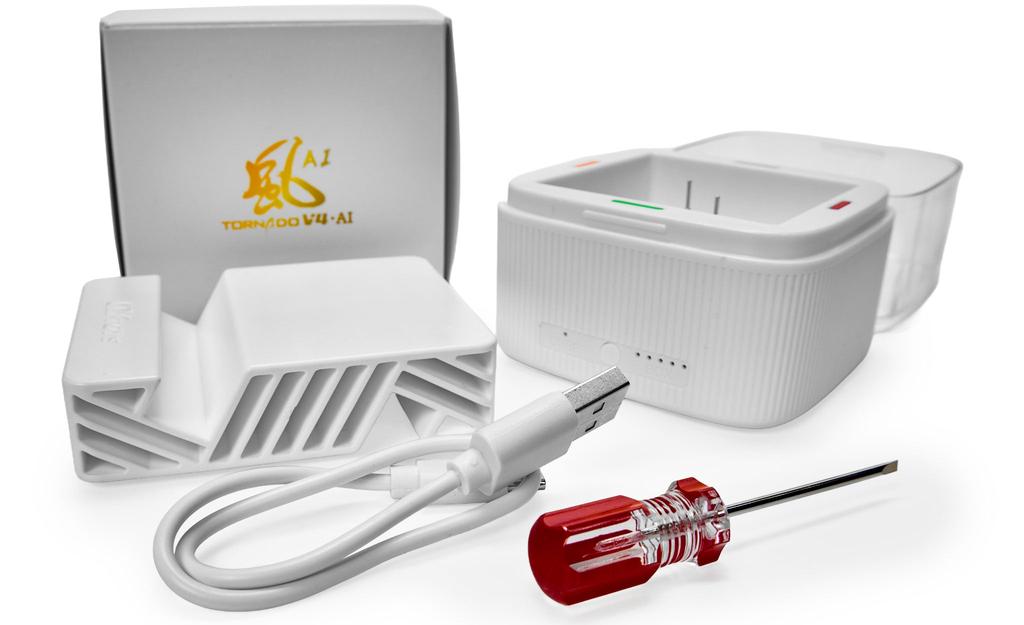 X-Man Tornado V4 AI 3x3 (Magnetic, UV Coated) + Charging Case - Bluetooth Smart Cube | SpeedCubeShop