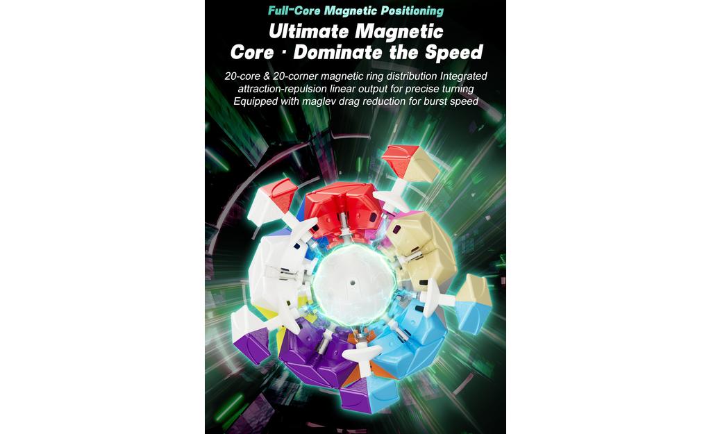 YJ YuHu Megaminx V3 (Magnetic, MagLev, Ball-Core)