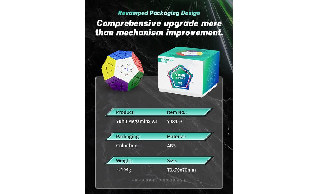 YJ YuHu Megaminx V3 (Magnetic, MagLev, Ball-Core)