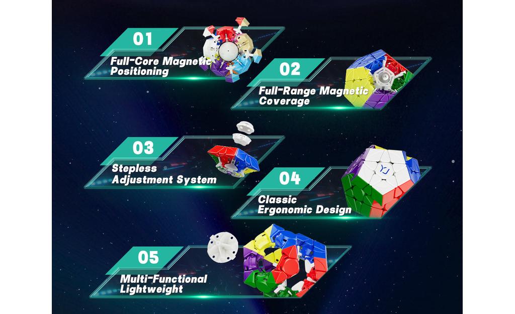 YJ YuHu Megaminx V3 (Magnetic, MagLev, Ball-Core)