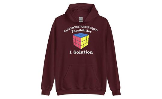 43 Quintillion (Dark) - Rubik's Cube Hoodie | SpeedCubeShop