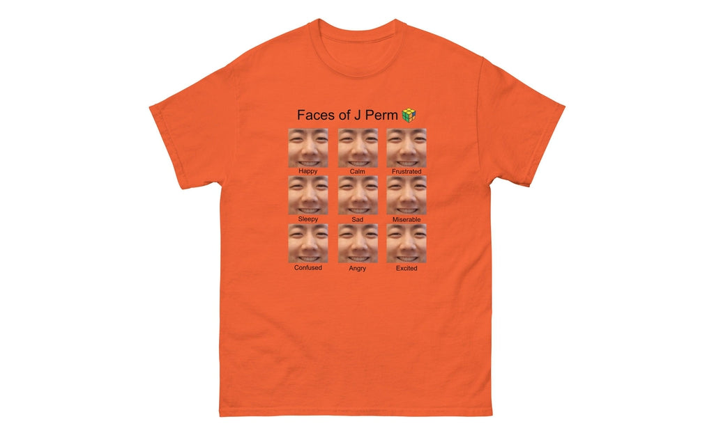 Faces of JPerm Meme Shirt - Orange / S