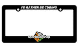 I'd Rather Be Cubing License Plate Frame | SpeedCubeShop