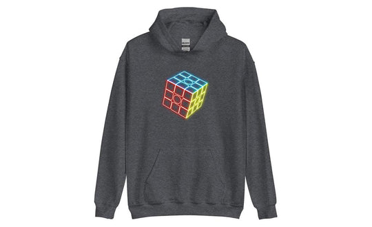 Neon Cube (Dark) - Rubik's Cube Hoodie | SpeedCubeShop