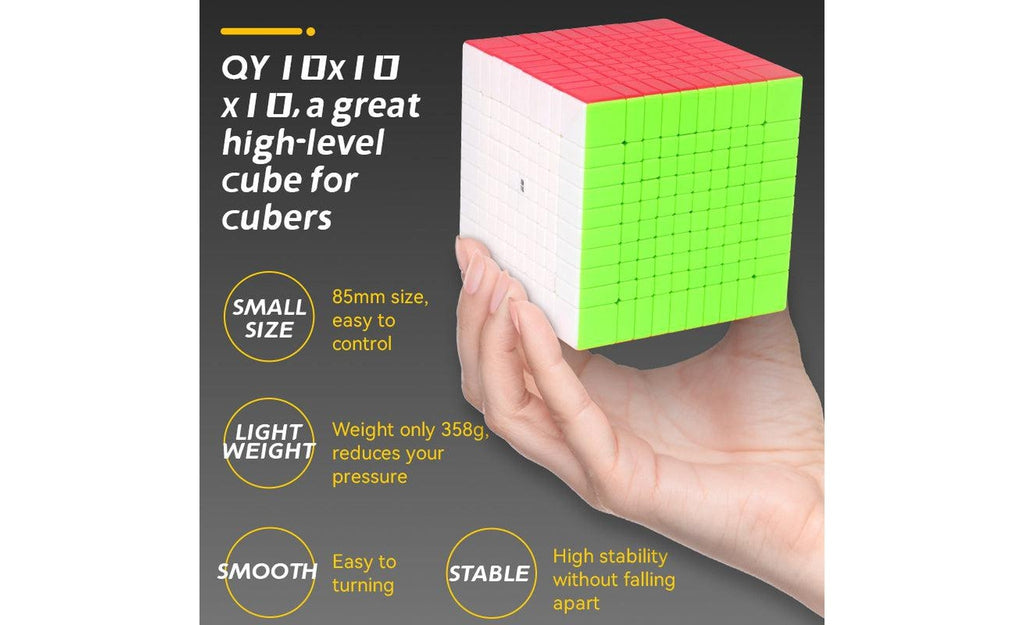 CuberSpeed Moyu 10x10 stickerless Speed Cube Cubing Classroom MEILONG  10x10x10 Speed Cube