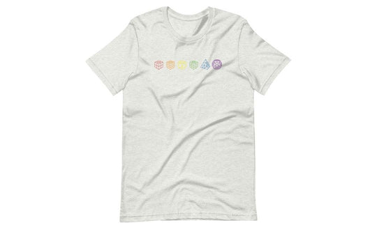 Rainbow Cube Lineup - Rubik's Cube Shirt | SpeedCubeShop