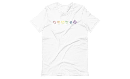 Rainbow Cube Lineup - Rubik's Cube Shirt | SpeedCubeShop