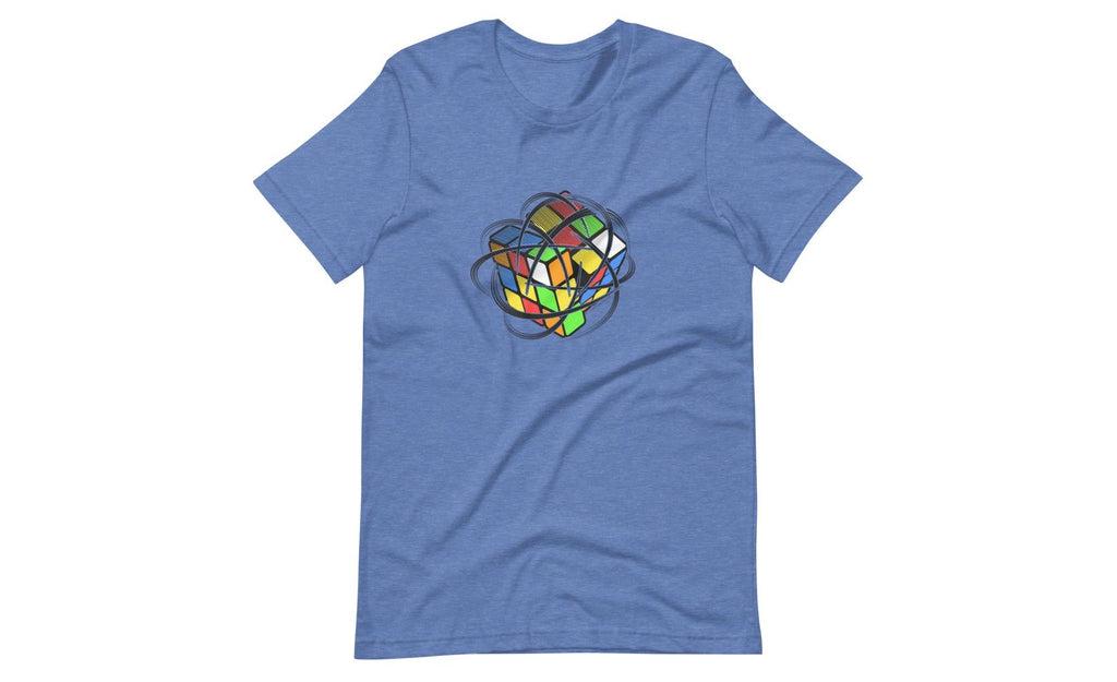 Speed Cube (Light) - Rubik's Cube Shirt - Heather True Royal / S
