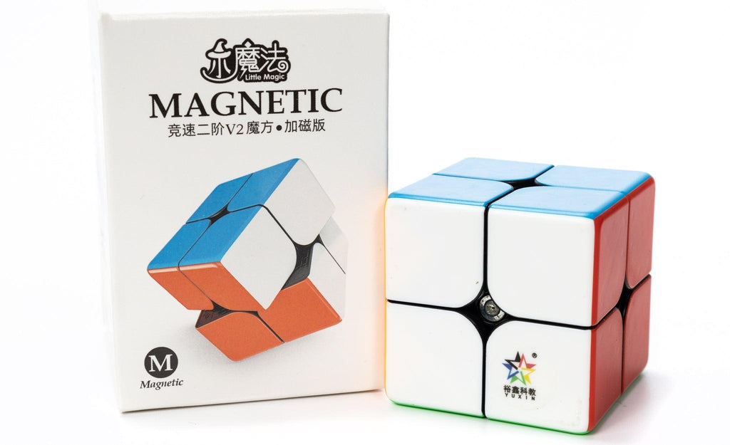 Yuxin pouco magia 2x2 v2m cubo de velocidade magnética stickerless