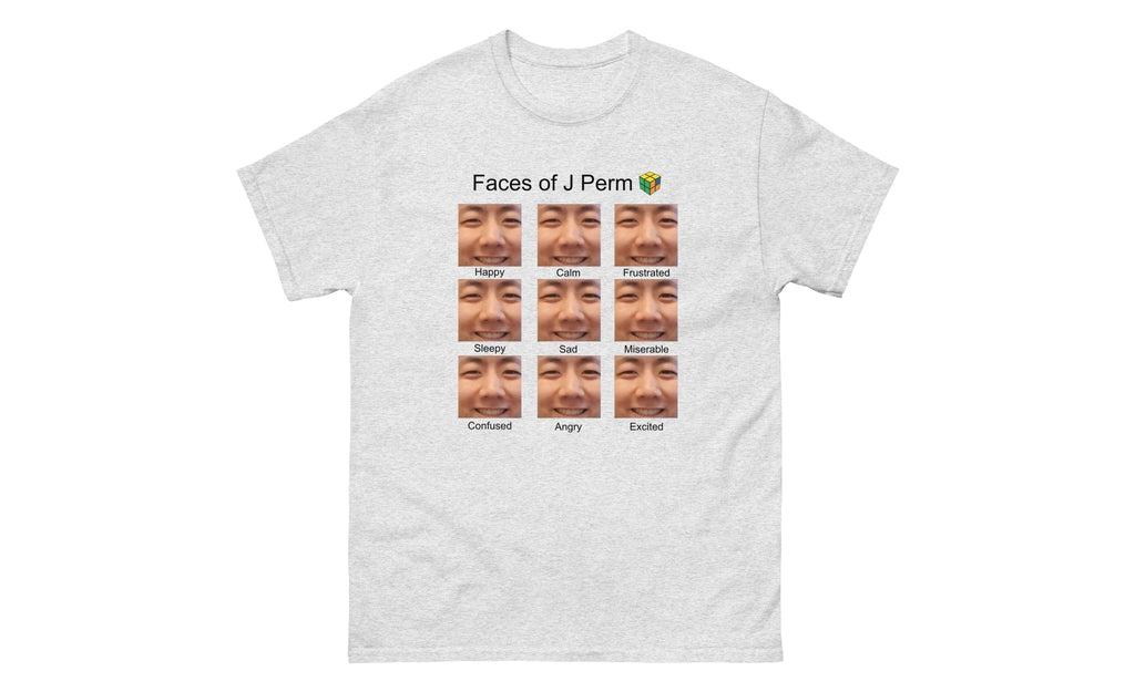 Faces of JPerm Meme Shirt | SpeedCubeShop