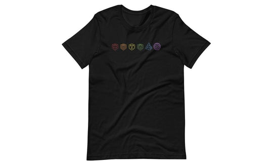 Rainbow Cube Lineup - Rubik's Cube Shirt | SpeedCubeShop