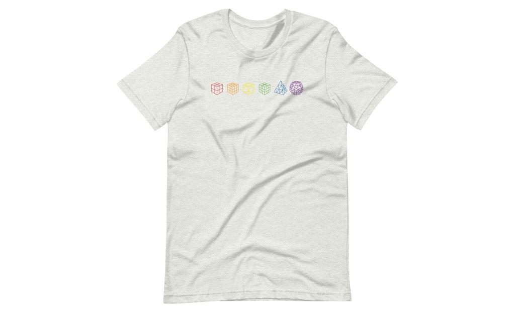 Rainbow Cube Lineup - Rubik's Cube Shirt | SpeedCubeShop